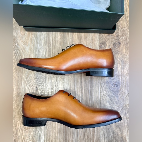 Gifennse Shoemakers Men’s Size 11 Dark Tan Leather Oxford Dress Shoes main image 5